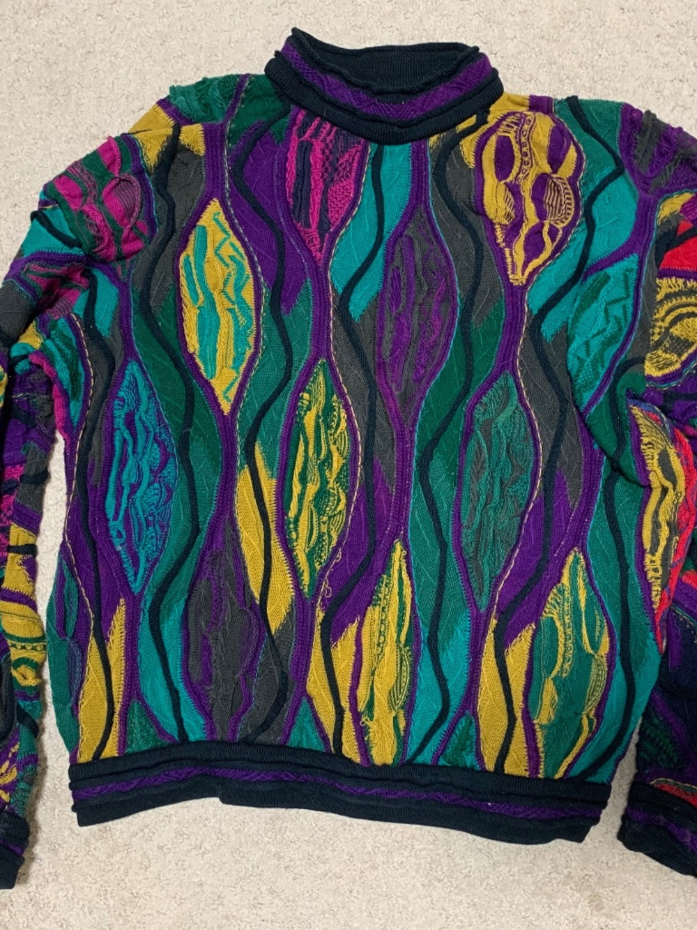 COOGI XL Multicolor 100% Cotton Crewneck Pullover Sweater